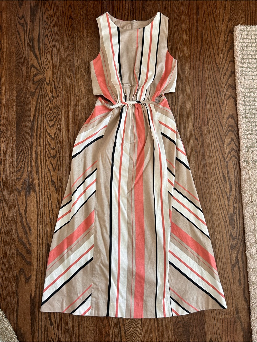 Banana Republic Linen-Blend Cut-Out Midi Dress